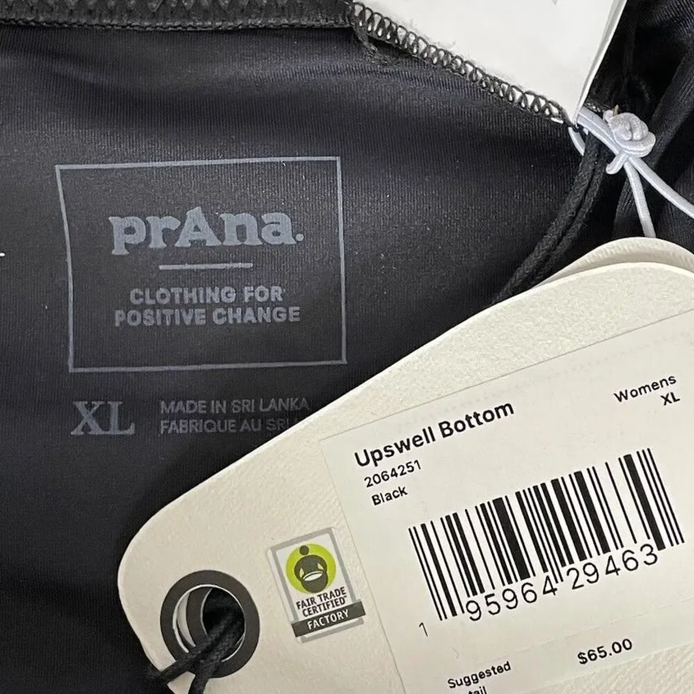 PrAna Bikini Bottom Womens sIZE XL Black Low Rise Cheeky  ** $5 CLEARANCE**